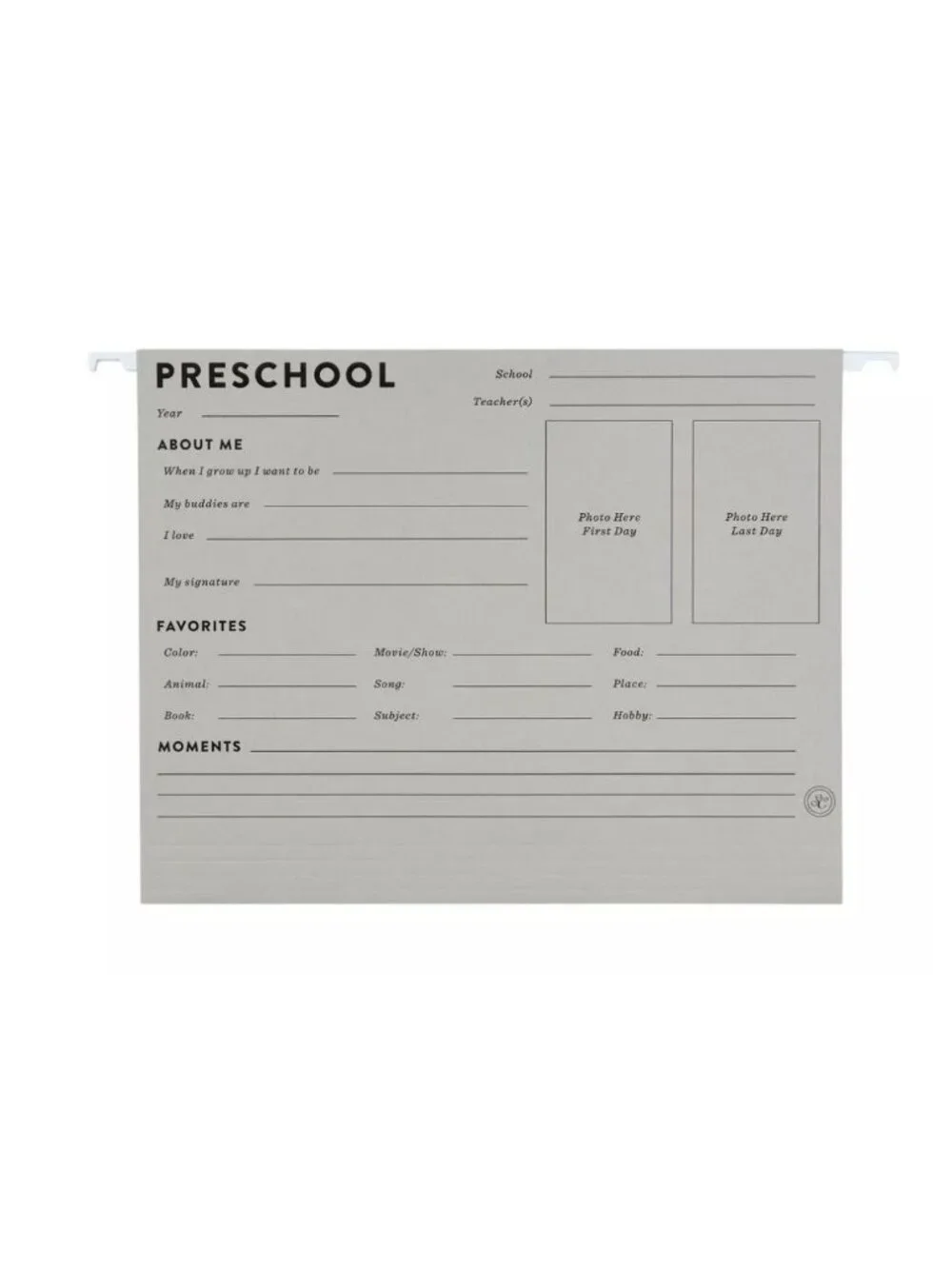 Studio Calico 20-Pack Hanging File Folders Through The Years Folder System Prepr